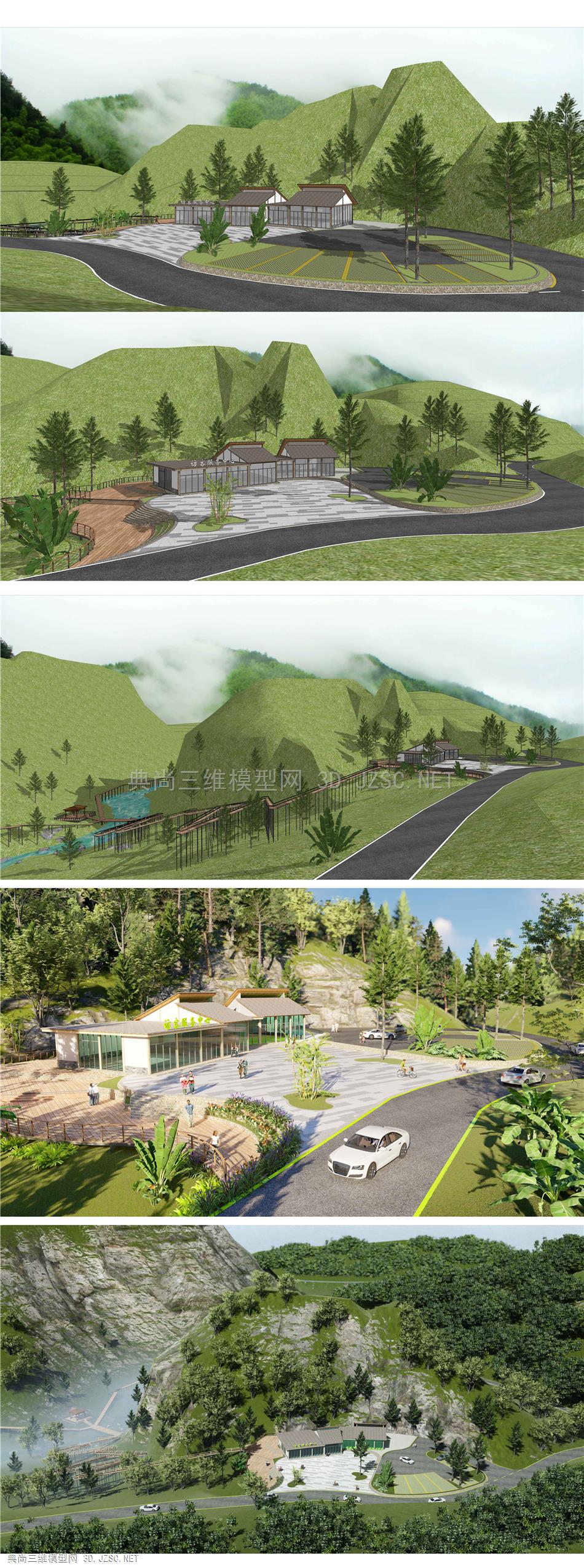 梦幻之旅：景观栈道平面设计图鉴