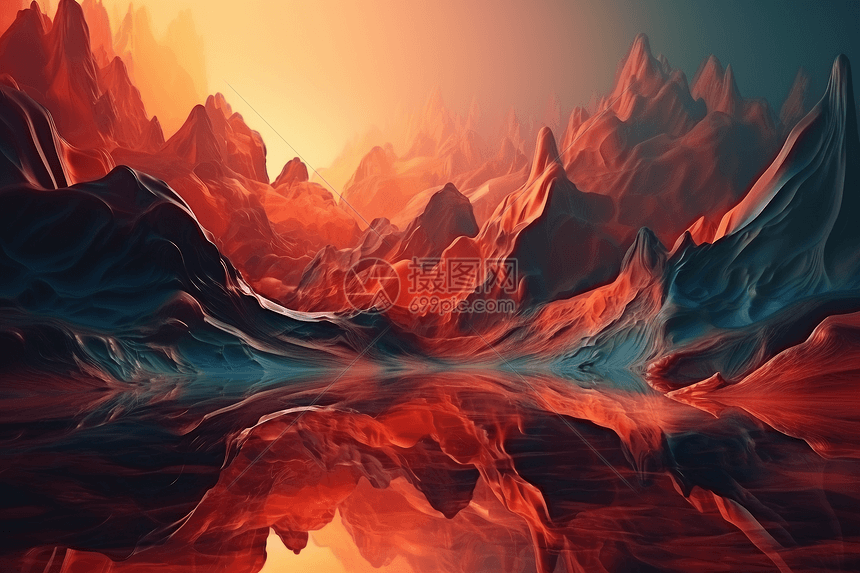 梦幻景观涂色：平面设计的色彩奇遇