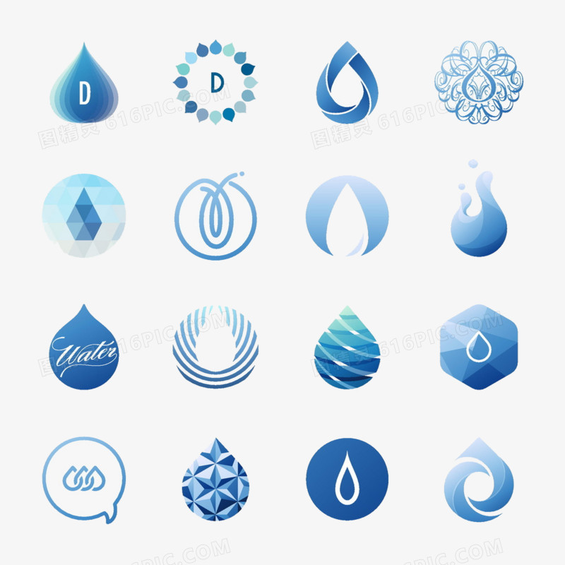 水滴中的艺术：水杯手工平面设计图鉴