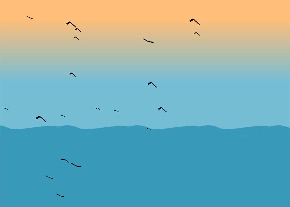 群鸟创意设计：飞翔在色彩与线条的海洋
