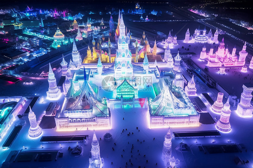 冰雪城池：梦幻世界的平面设计图鉴