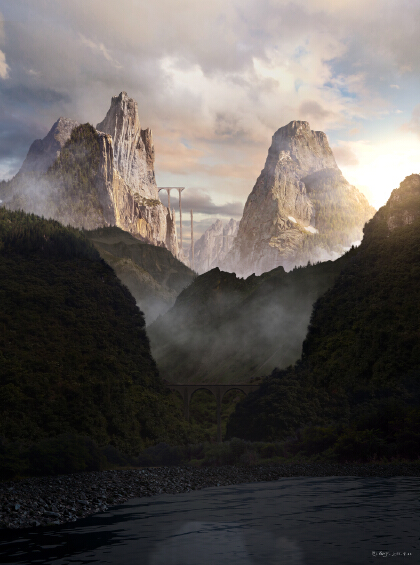 山脉奇景,平面绘卷:山脉设计图片精选集