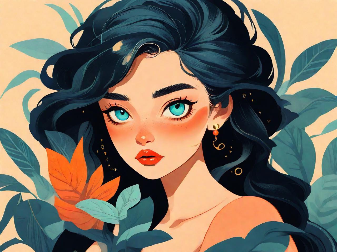 女性插画：平面设计的魅力与情感共鸣