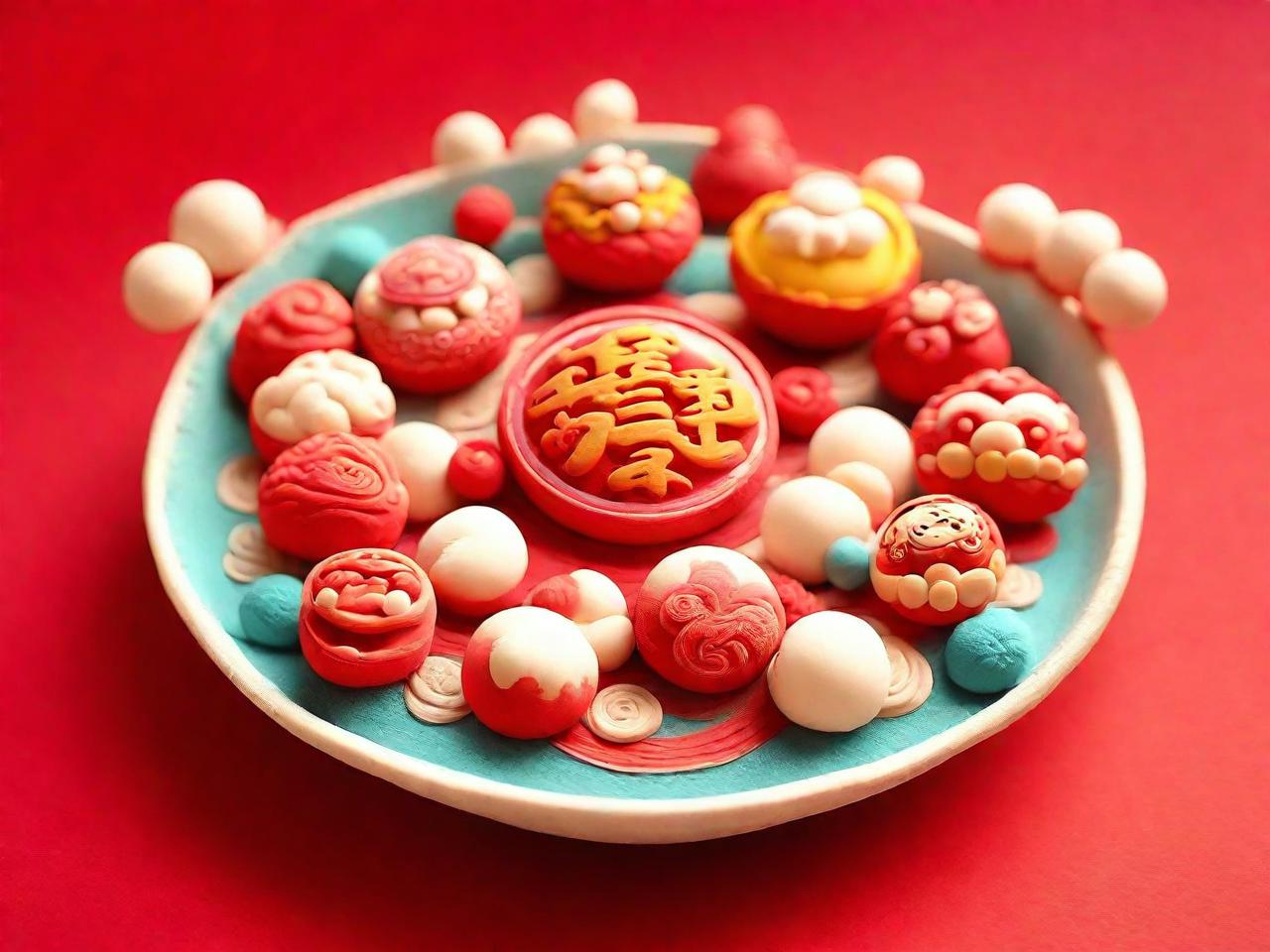 元宵粘土平面设计：点亮传统节日的新时尚