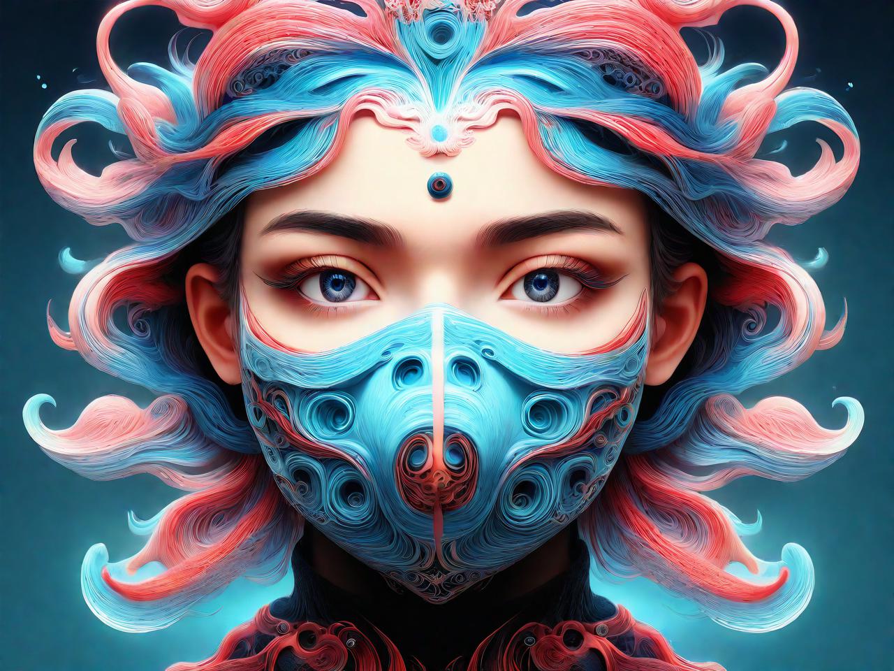 《呼吸之美：大号口罩的平面设计奇幻之旅》