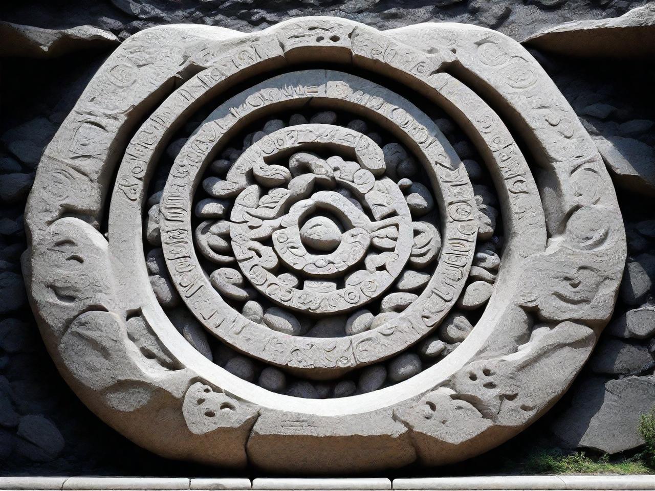 石刻艺术与现代平面设计的完美融合：一幅幅永恒的视觉盛宴