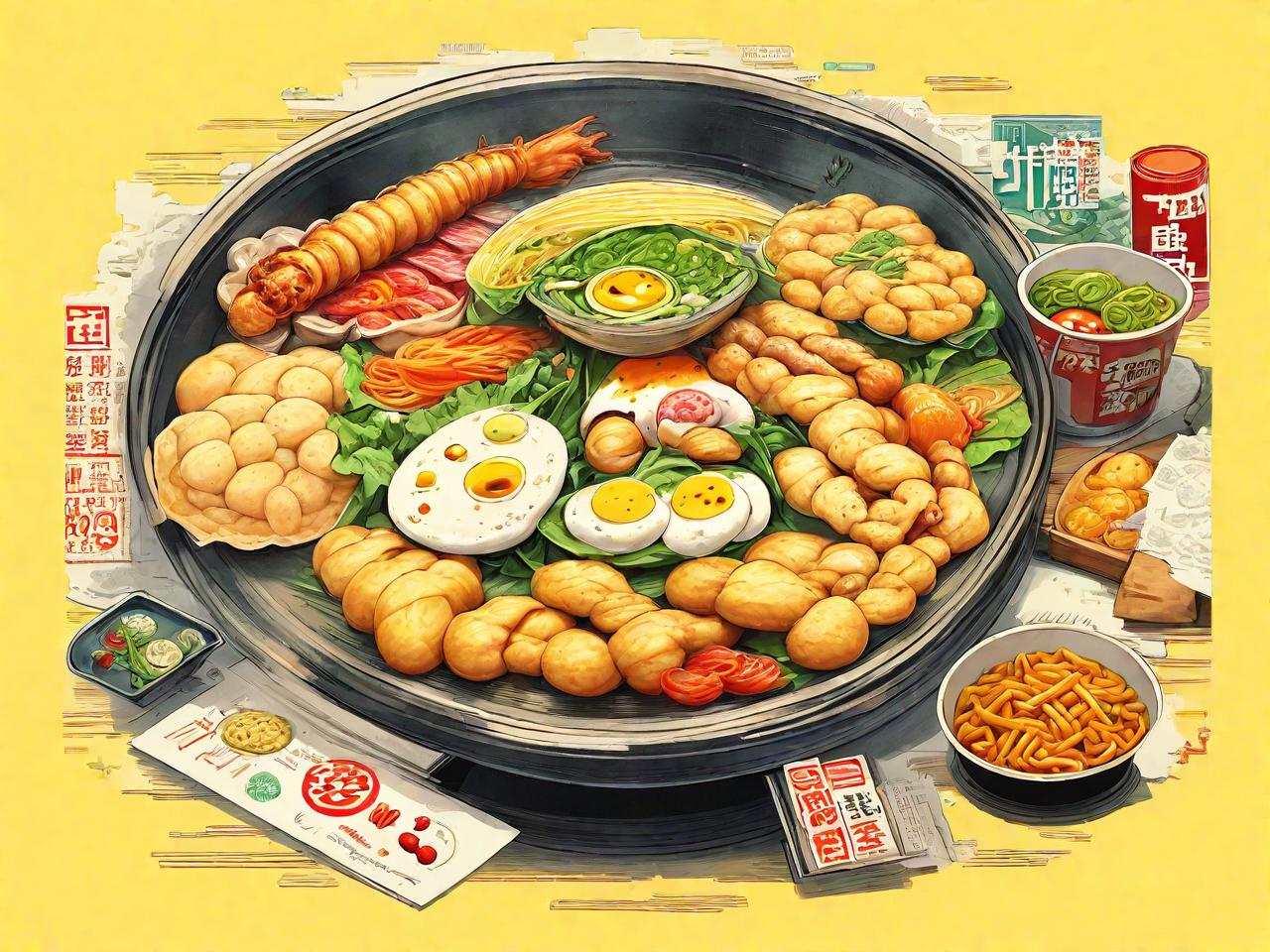 《街头风味，指尖上的艺术——街边小吃平面设计图鉴》