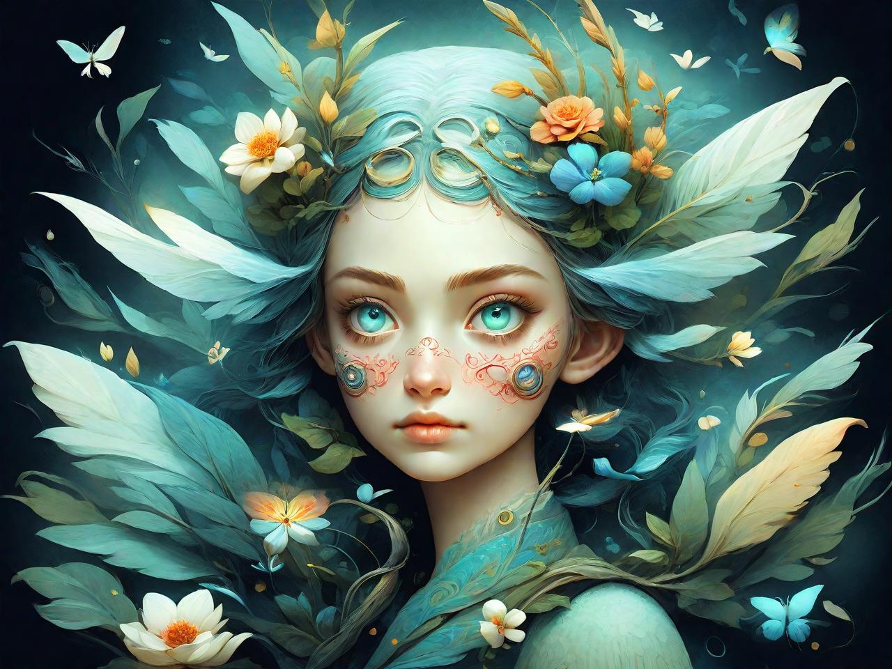 精灵插画：平面设计中的奇幻之旅