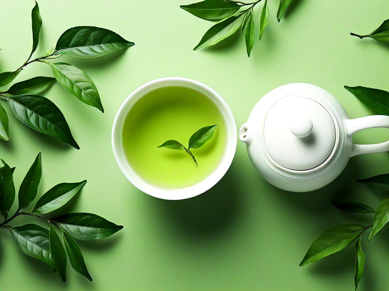 绿茶清新之旅：平面设计中的茶香画卷