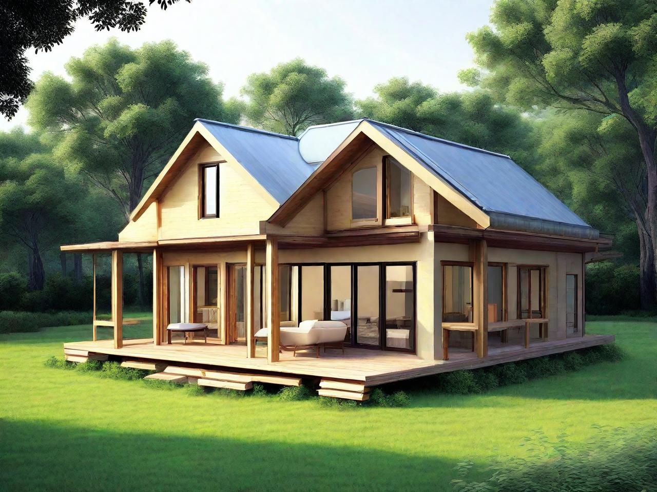 绿意盎然：环保小屋平面设计图赏