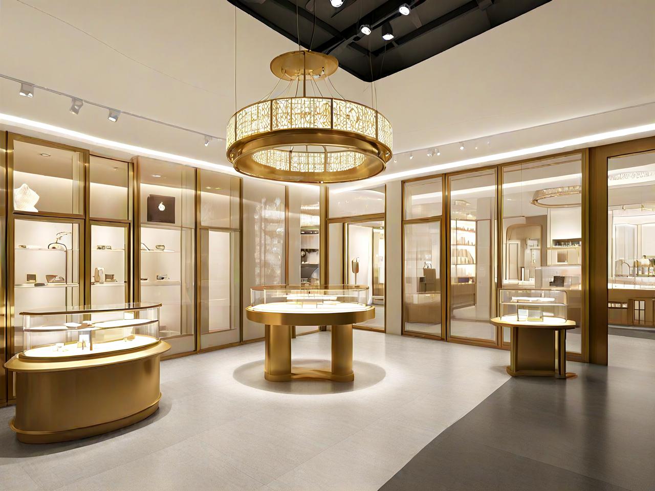 高端金店平面设计：黄金般的视觉盛宴