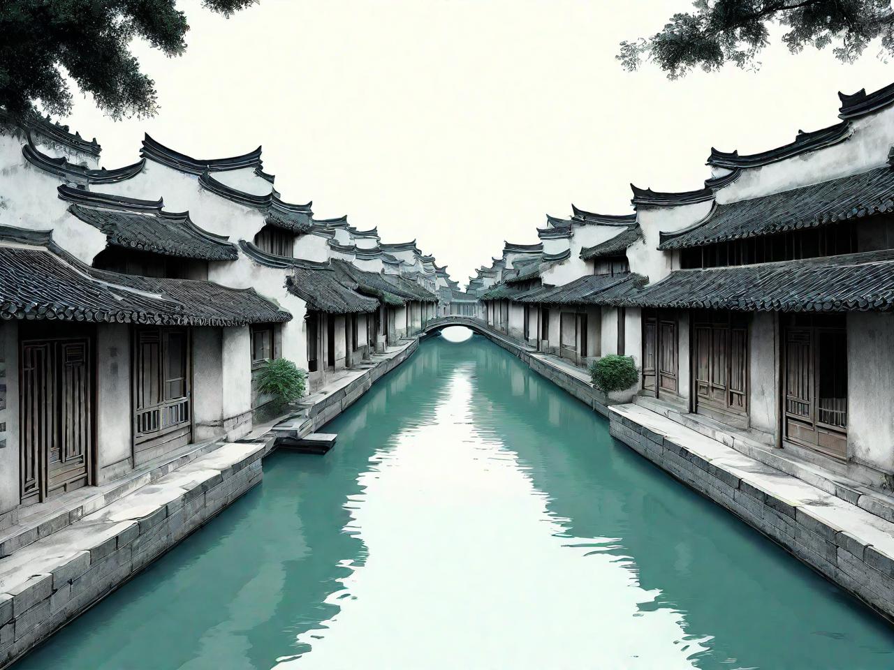 岭南水乡：水墨画卷中的平面设计奇遇