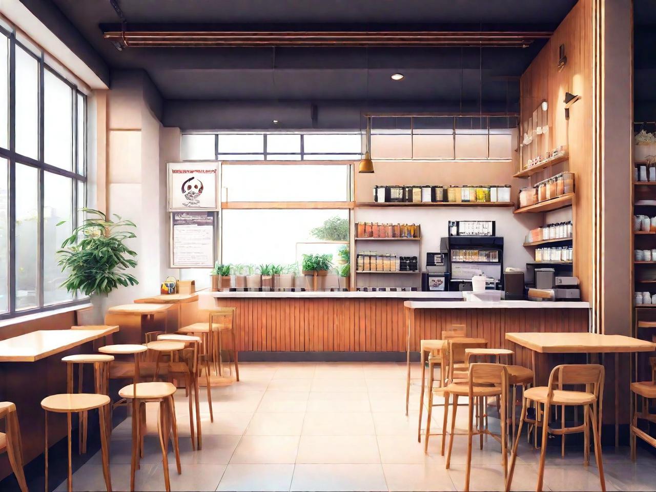 奶茶店平面设计图纸：一杯奶茶的“家”