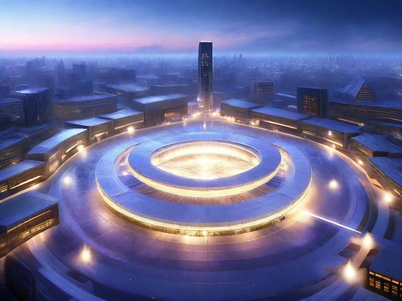 星型广场：未来都市的璀璨明珠