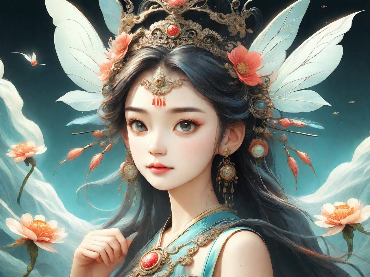 女仙之美：平面设计中的仙子画卷
