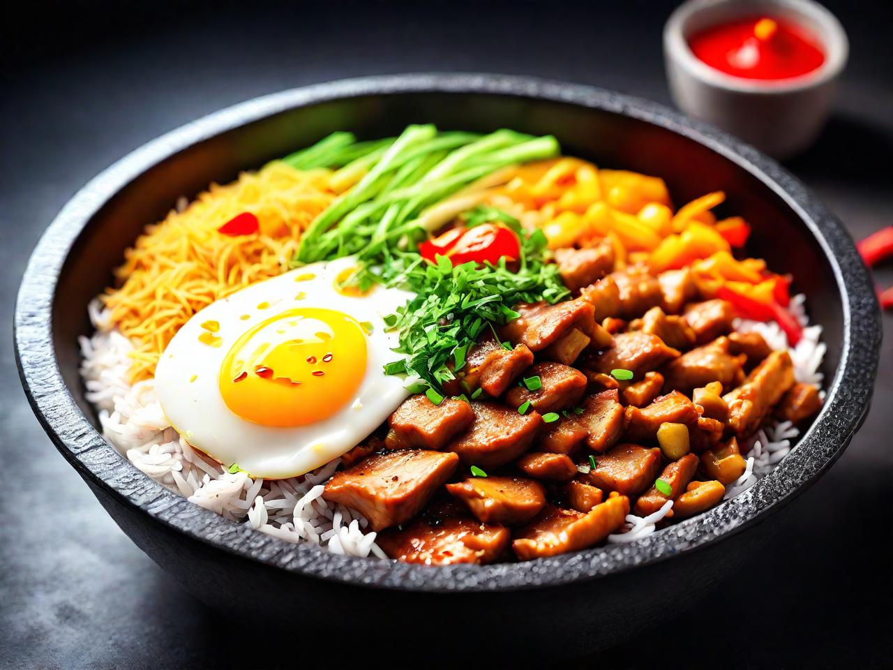 烤肉拌饭视觉盛宴:一场味蕾与艺术的碰撞
