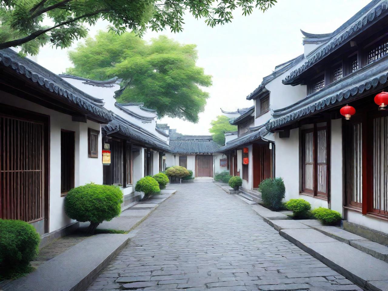 周庄光辉路：一幅现代与传统交融的平面设计画卷