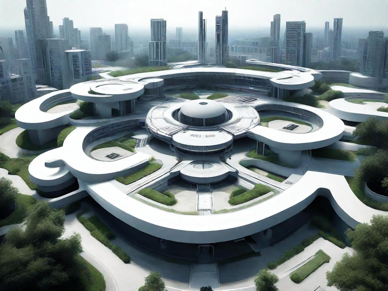 异型基地总平面设计：未来都市的奇幻空间