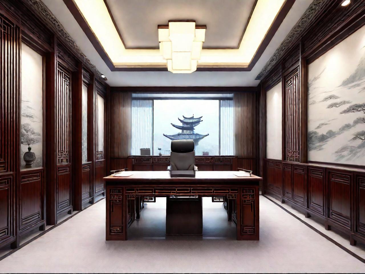 漫步中式办公，体验古典与现代的完美融合