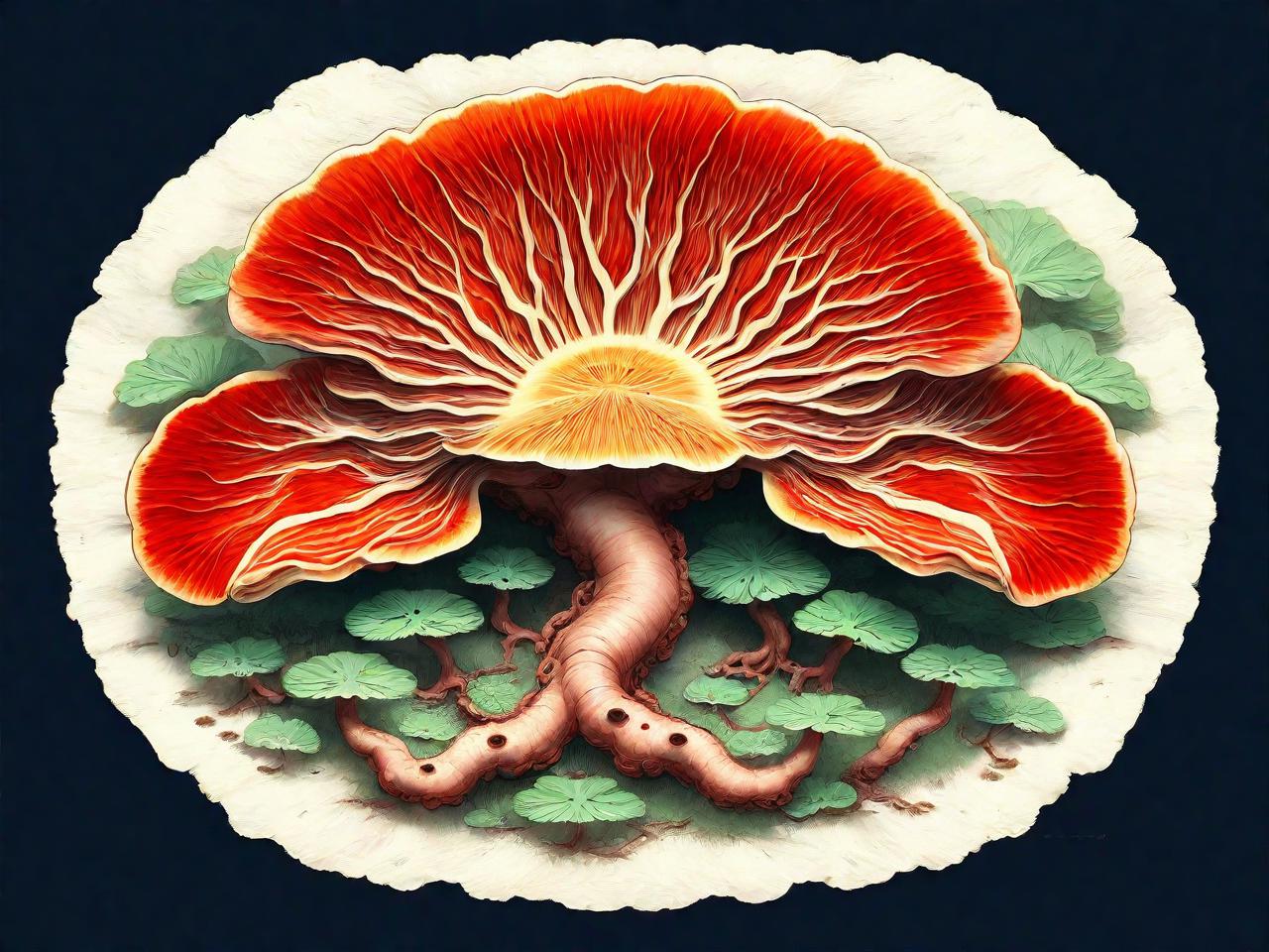 灵芝平面设计图纸：大自然的艺术瑰宝