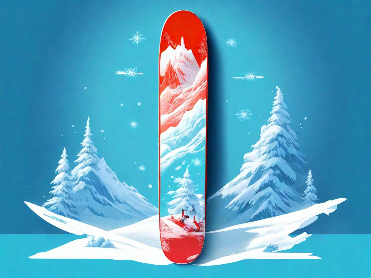 滑雪板平面设计：冰雪世界的时尚宣言