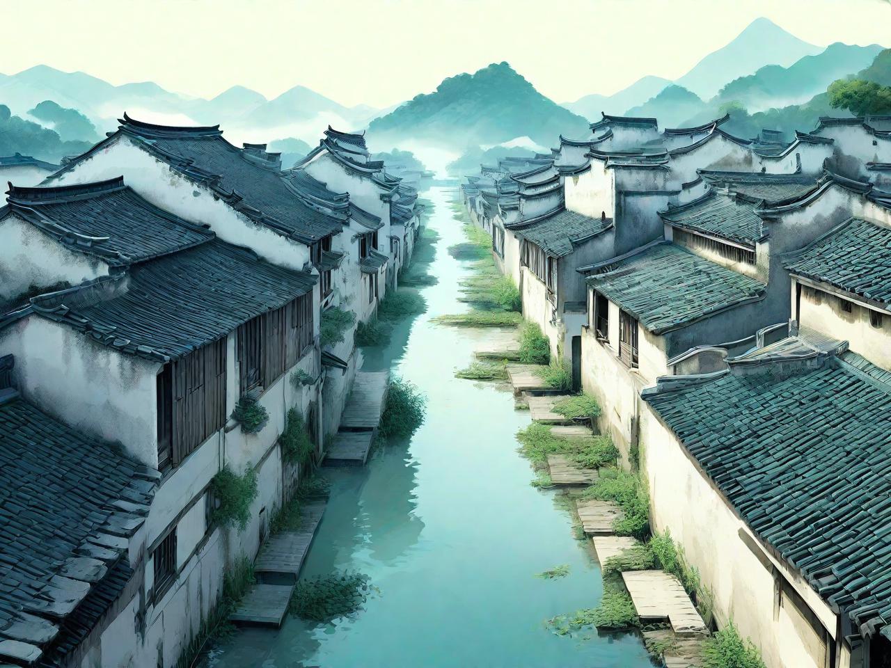 古韵遗风：一幅古村平面设计图的时空穿梭之旅